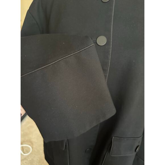 SPANX Black Ponte Lady Cropped Modern Structured Button-Front Jacket Size 3X/3T - Picture 11 of 11